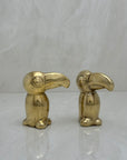 Small Vintage Brass Toucans-A Pair