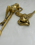 Long Legged Brass Frogs-A Pair