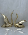 Vintage MCM Brass Swans- A Pair