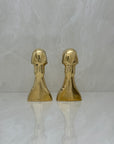 Vintage Brass Dog Bookends- A Pair