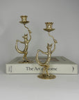 Dancing Fox Candleholders- A Pair
