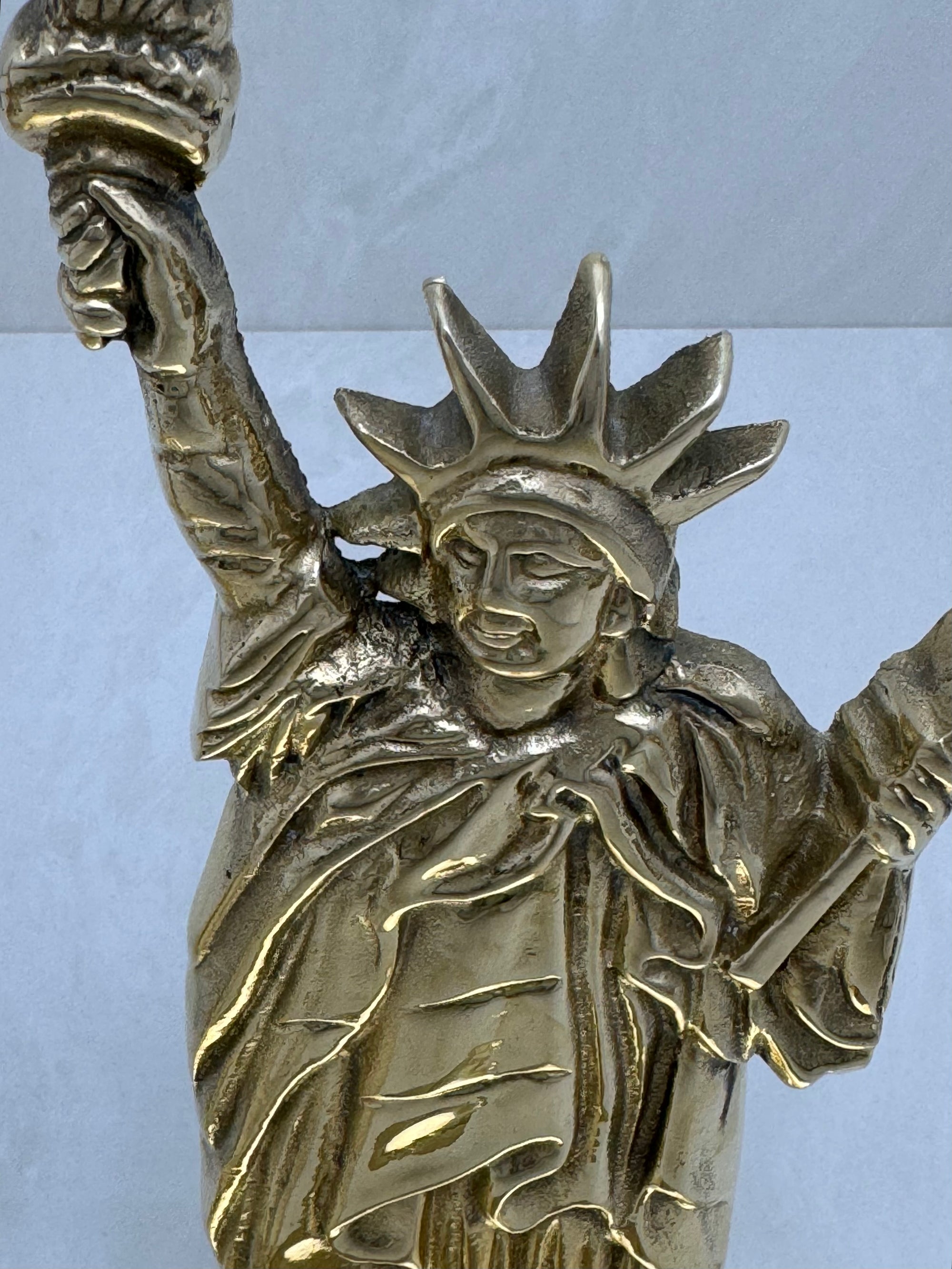 Vintage Brass Statue of Liberty Bookends- A Pair