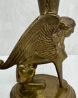 Vintage Brass Winged Sphinx Candleholders-A Pair