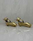 Pretty Brass Ballerina Slippers -A Pair