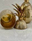 Vintage Brass Pineapple Trinket Containers- A Pair