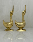 Vintage Brass Goose Bookends-A Pair