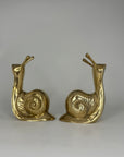 Vintage Brass MCM Snail Bookends-A Pair
