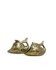 Vintage Brass Open Mouth Fish- A Pair