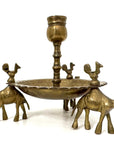 Pair of Vintage Brass Camel Candlestick Holders — Middle Eastern Bohemian Elegance