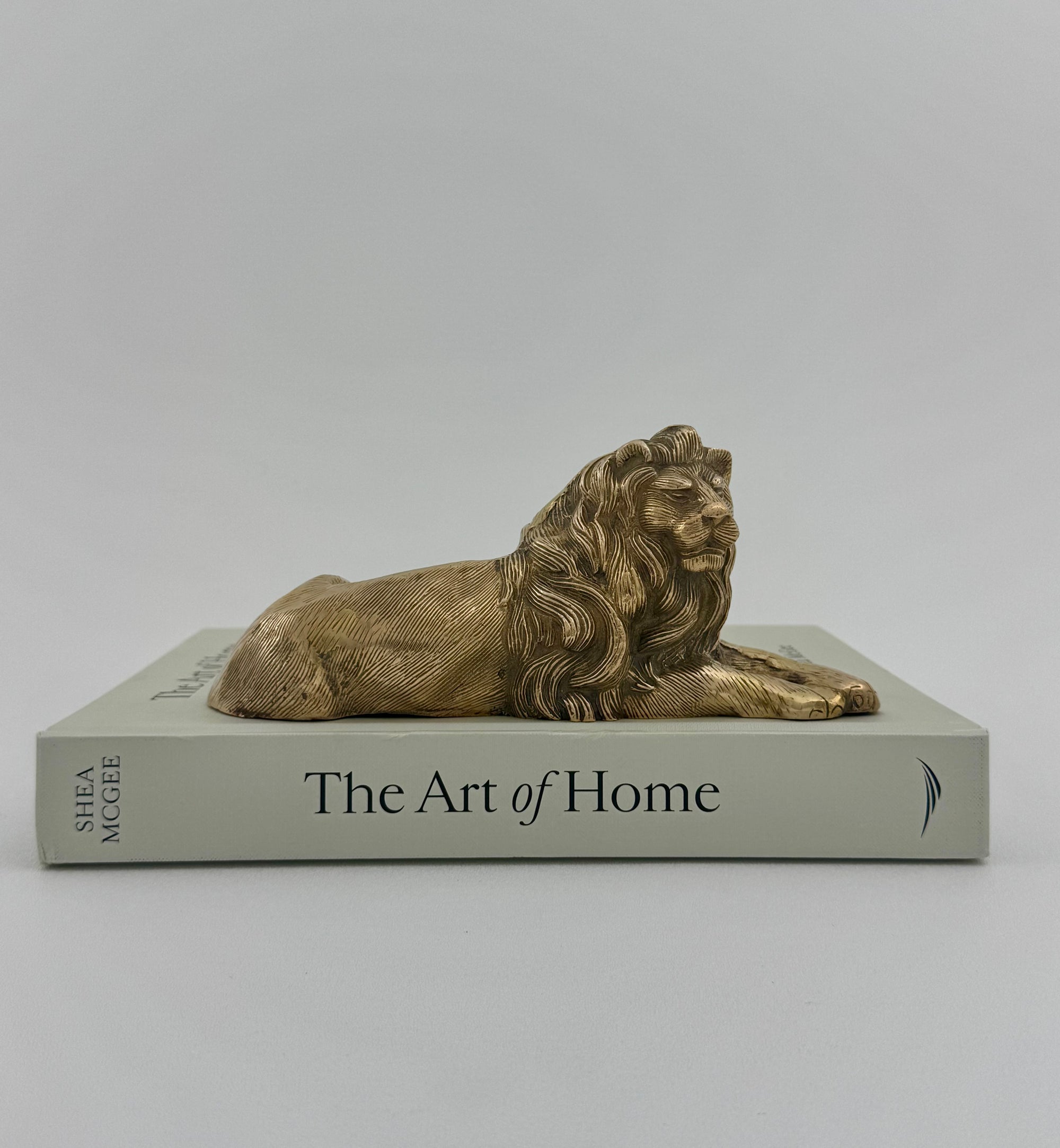 Vintage Brass Lion- A Regal Art Deco Figurine