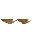 Vintage 1987 Kinder Harris Brass Flying Geese Sculptures – Mid-Century Modern Bird Figurines – Made in Korea