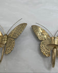 Vintage Brass Butterfly Wall Sconces- A Pair