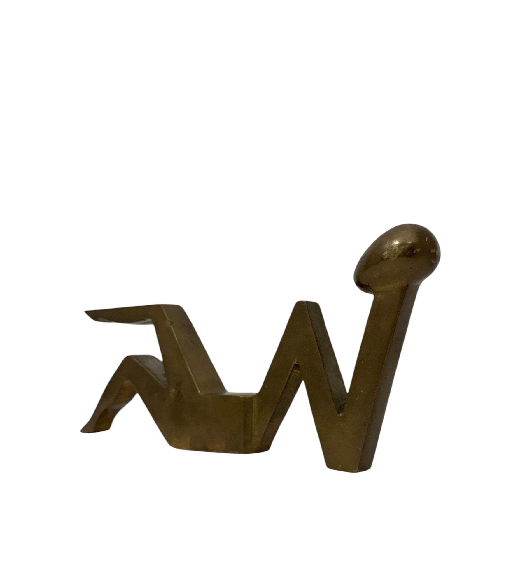 Vintage Brass Dolbi Cashier Lady Silhouette – Mid-Century Modern Elegance