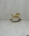 Vintage Brass Rocking Horse Figurine
