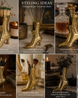 Vintage Brass Witches Boot