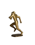 Vintage Brass Running American Football Player