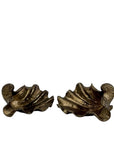 Vintage Brass Shell Dishes – Set of 2 Coastal Sculptural Accents
