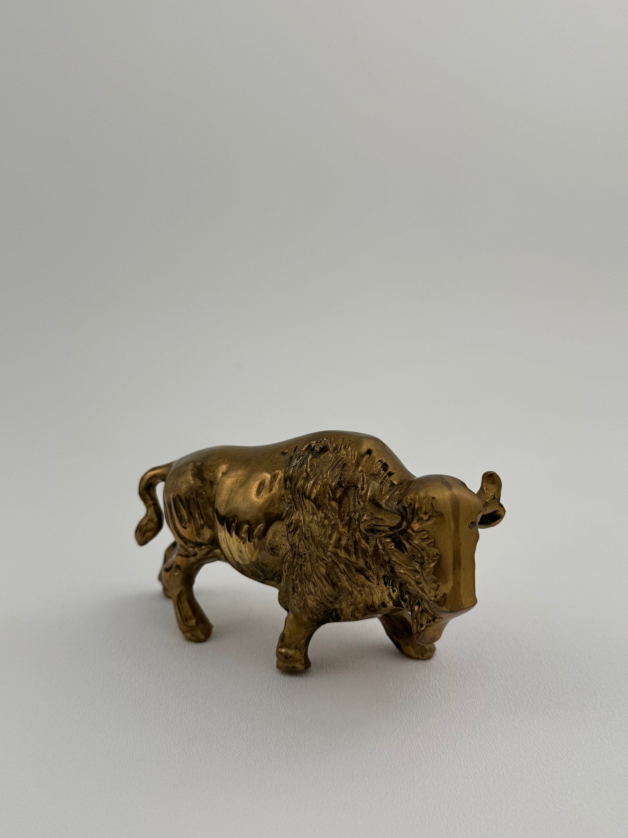 Vintage Brass Bison