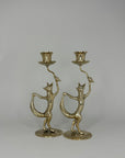 Dancing Fox Candleholders- A Pair