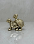 Vintage Small Brass Mating Turtles Ashtray