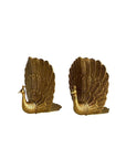 Vintage Brass Peacock Bookends – Regal Fan Tail Pair