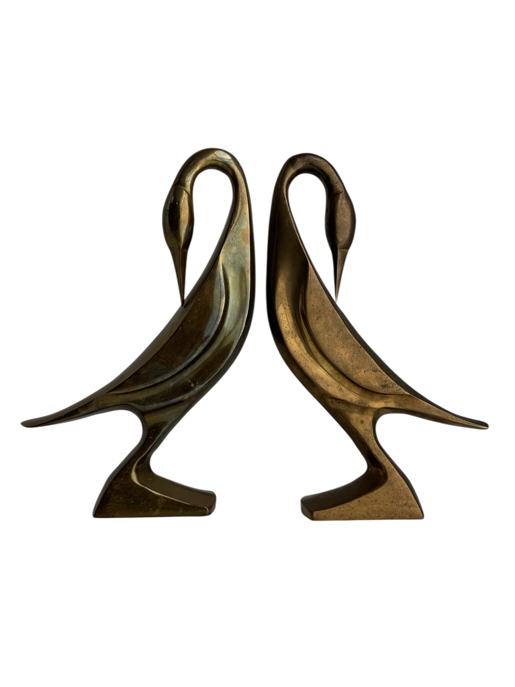 Vintage MCM Brass Birds-A Pair