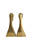 Vintage Brass Duck Head Bookends – Pair
