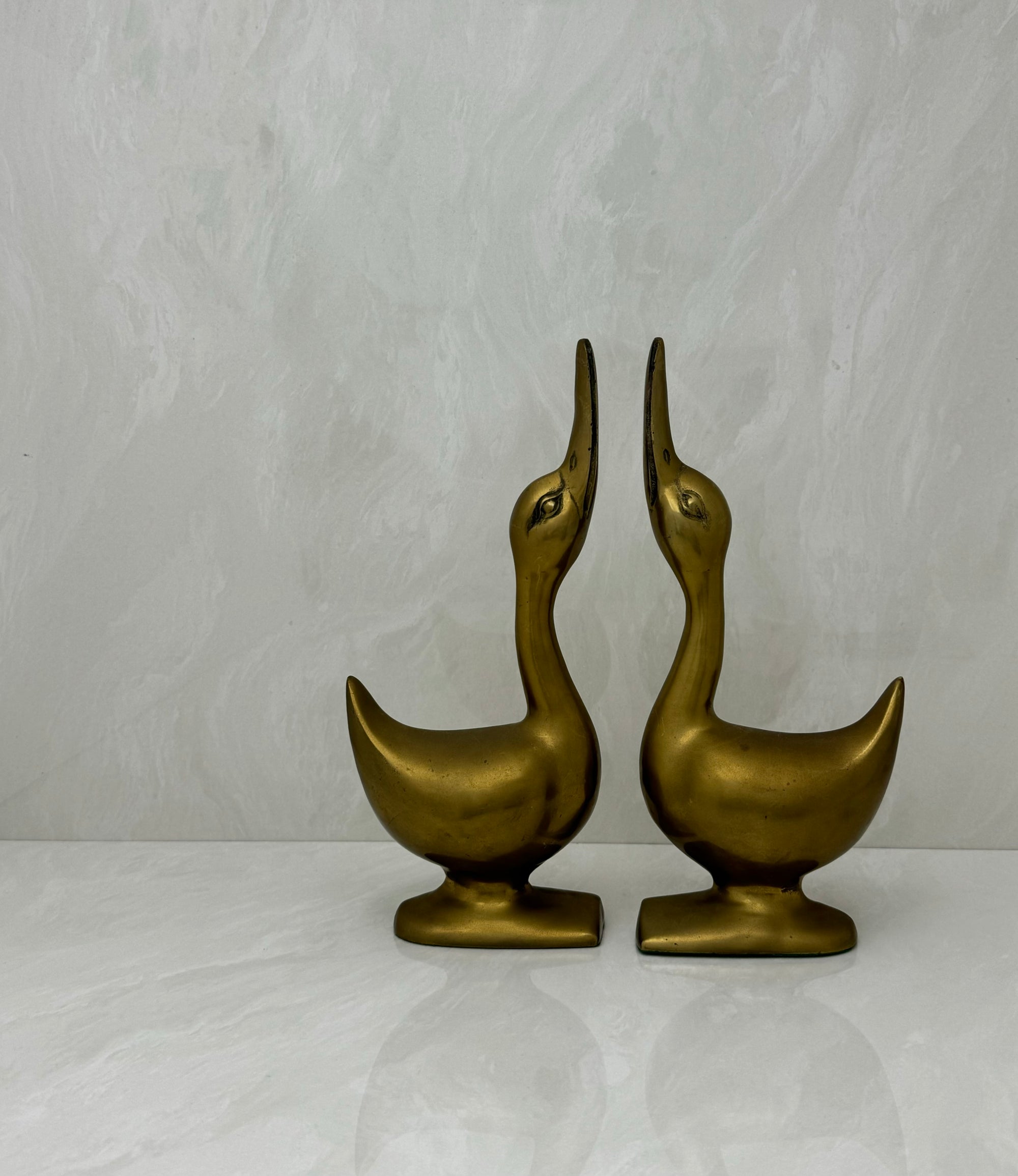 Vintage Brass Goose Bookends-A Pair by Andrea by Sadek