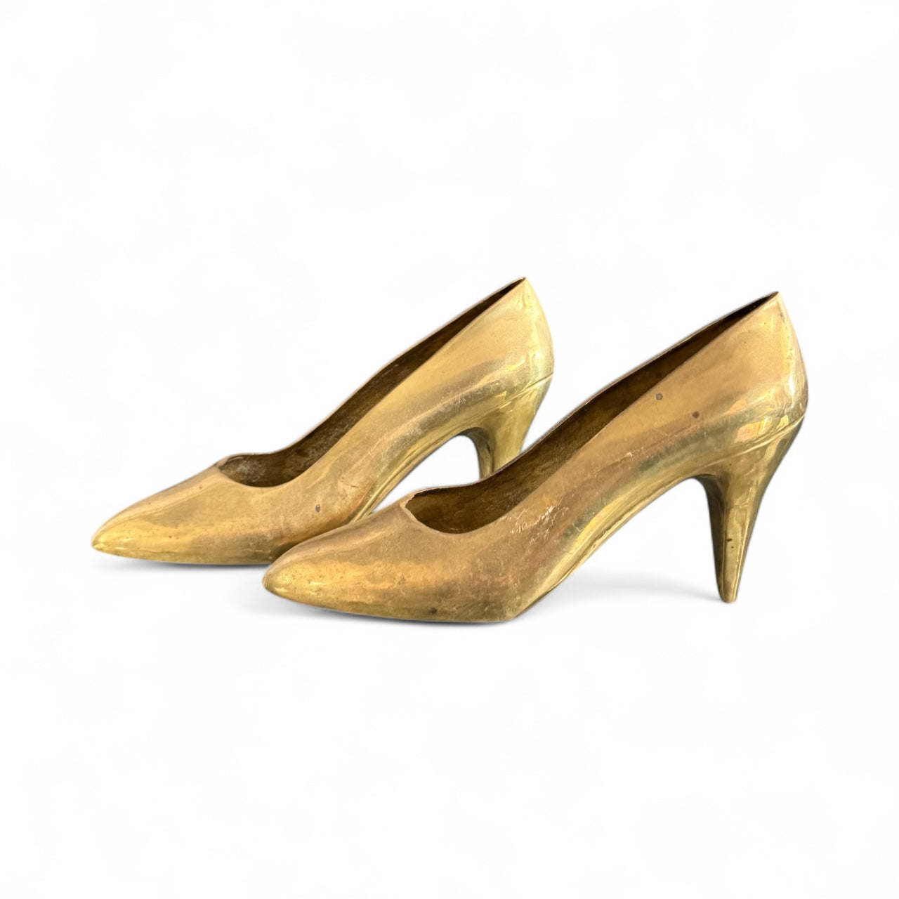 Vintage Brass High Heel Pumps – Pair