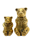 Vintage Brass Bear Figurines | Dapper Bowtie Duo