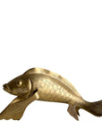 Vintage Brass Koi Fish Sculpture