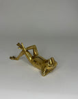 Vintage Brass Relaxing Frog