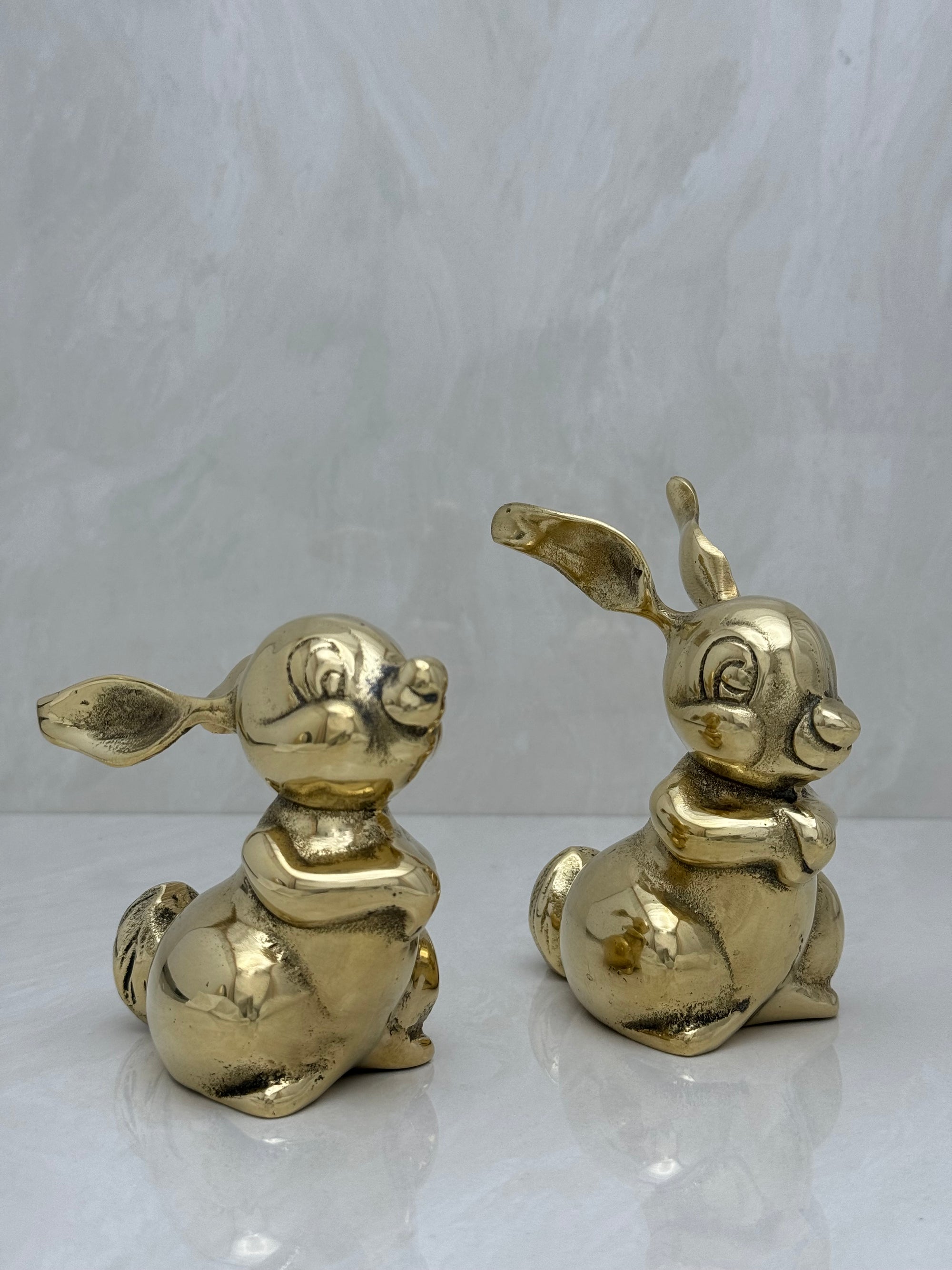 Vintage Brass Bunnies- A Pair