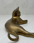 Vintage Brass Relaxed Cat