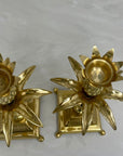 Vintage Brass Pineapple Candlestick Holders- A Pair