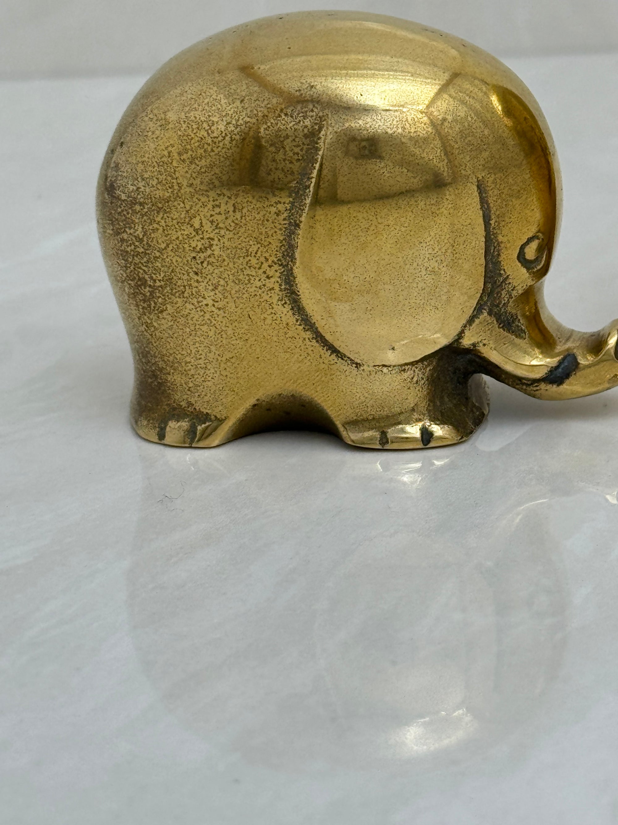 Vintage Brass Elephant Family-A Set of Three