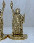 Vintage Brass Statue of Liberty Bookends- A Pair