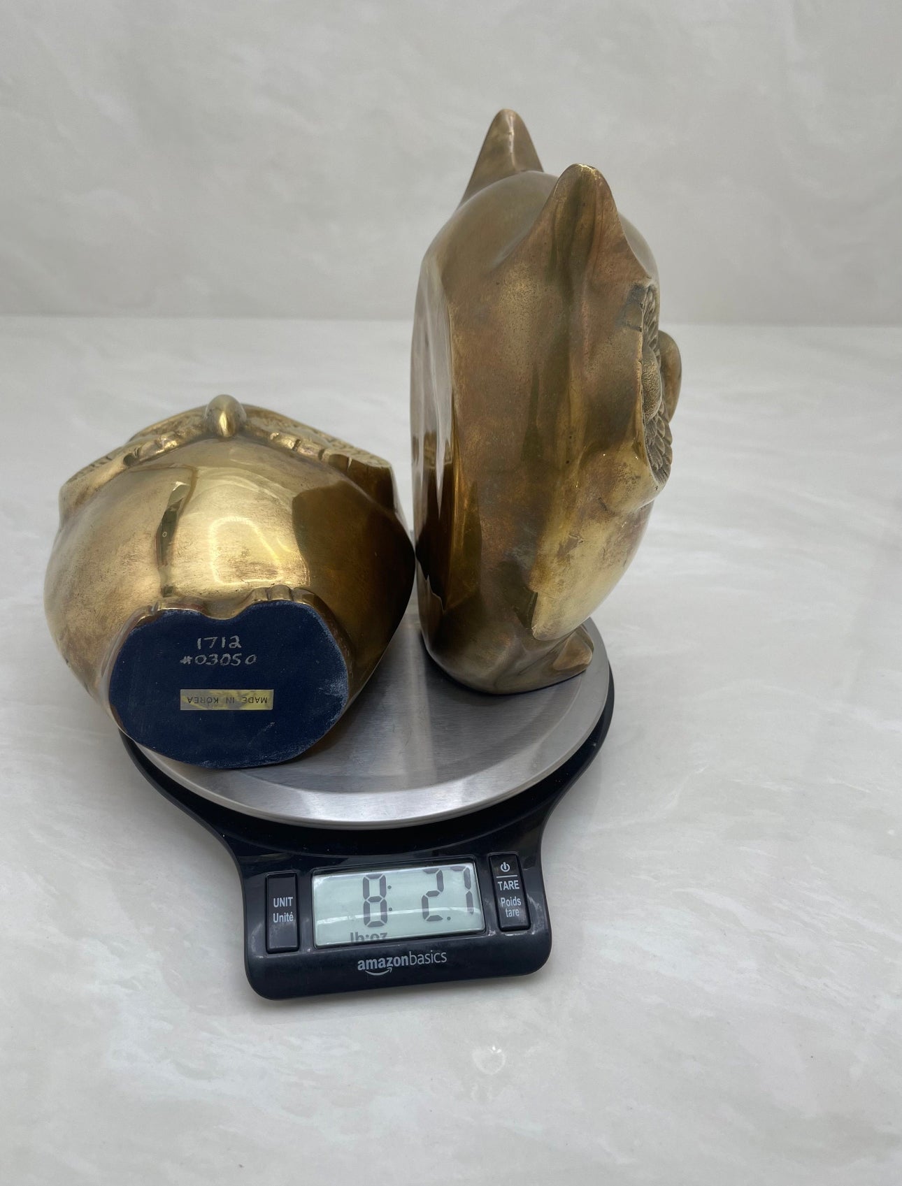 Vintage Brass Owl Bookends-A Pair