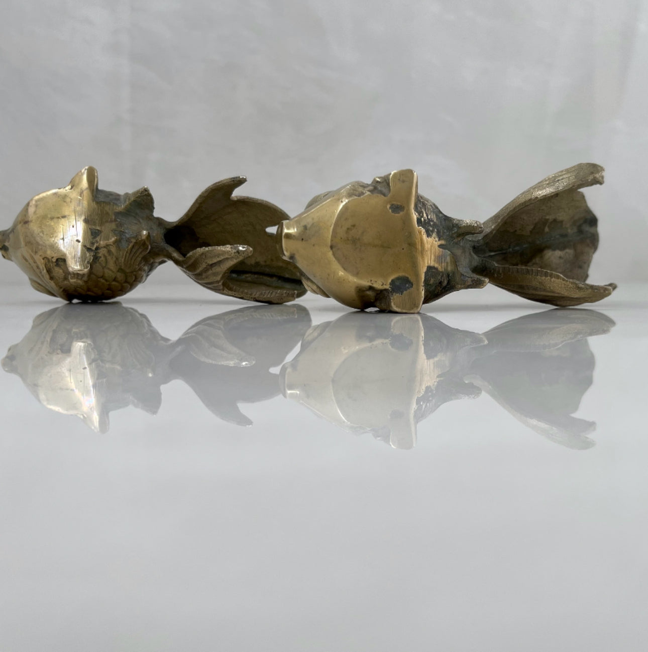 Small Vintage Brass Fish- A Pair