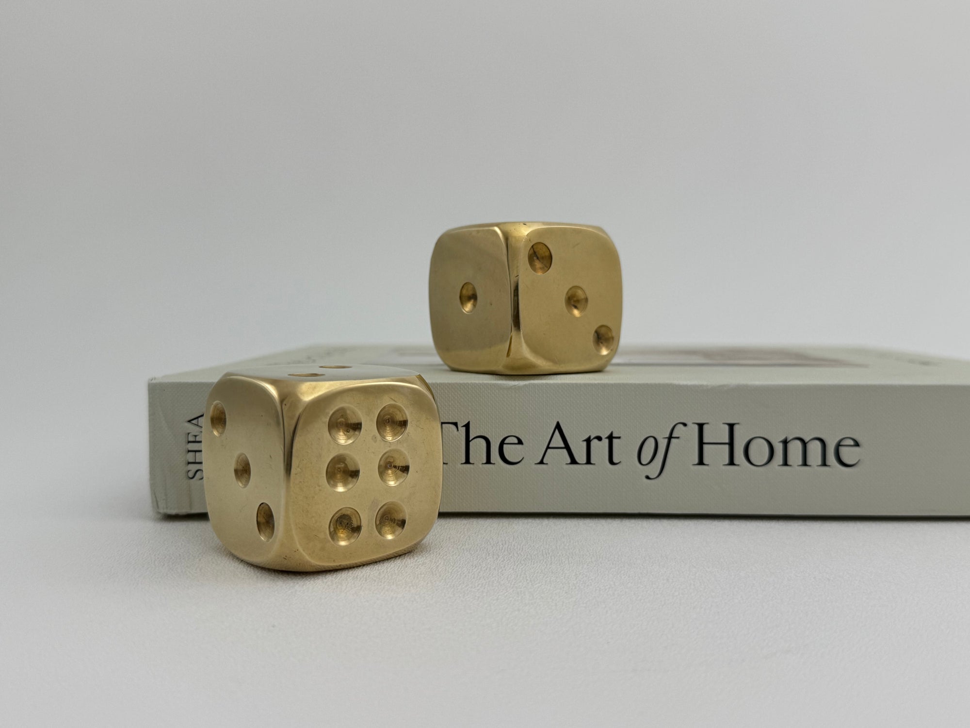 Vintage Brass Dice-A Pair