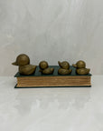 Small Vintage Brass Duck Family-A Four Piece Set