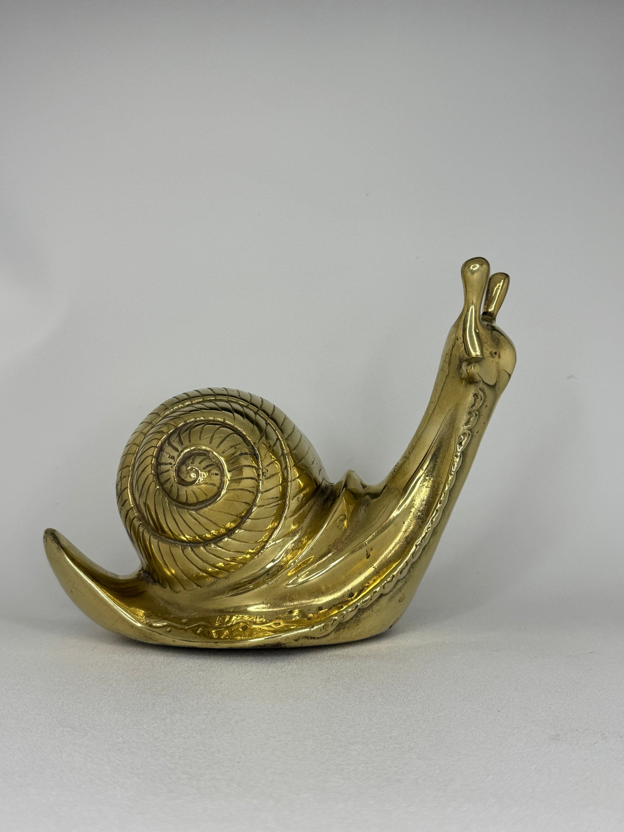 Vintage Brass Snail-Large