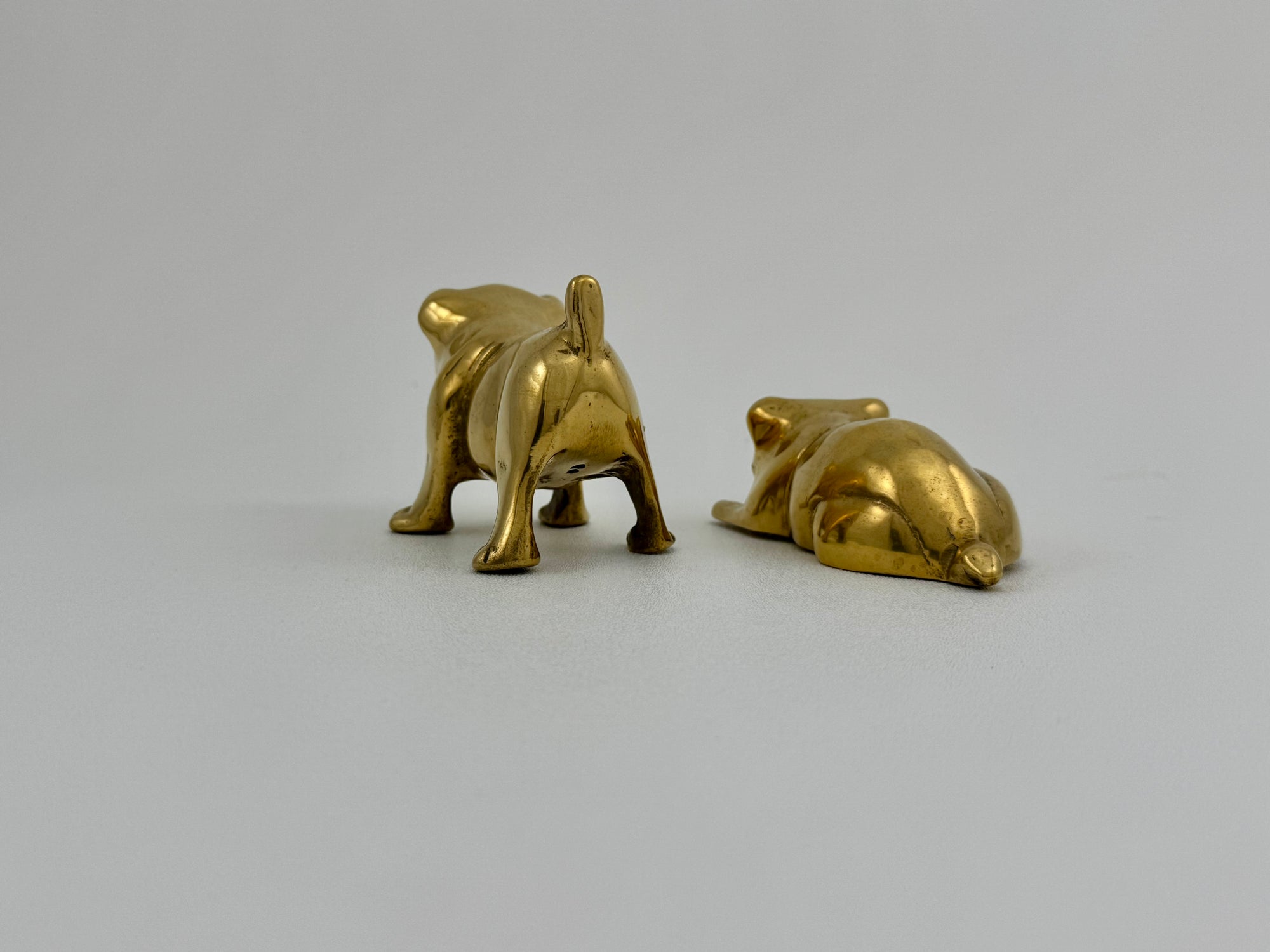 Vintage Brass Bulldogs-A Pair