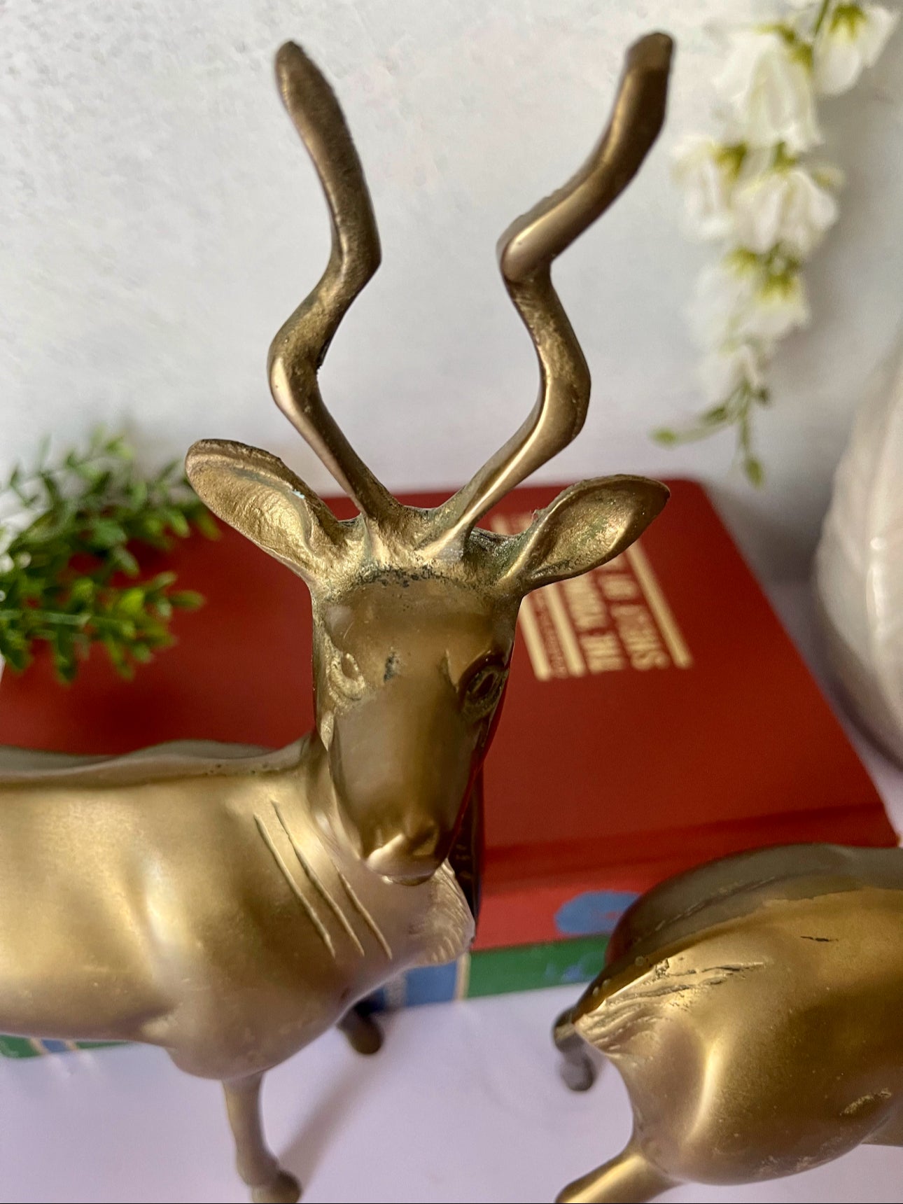 Vintage Brass Antelopes- A Pair