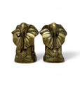 Vintage Brass Elephant Bookends-A Pair