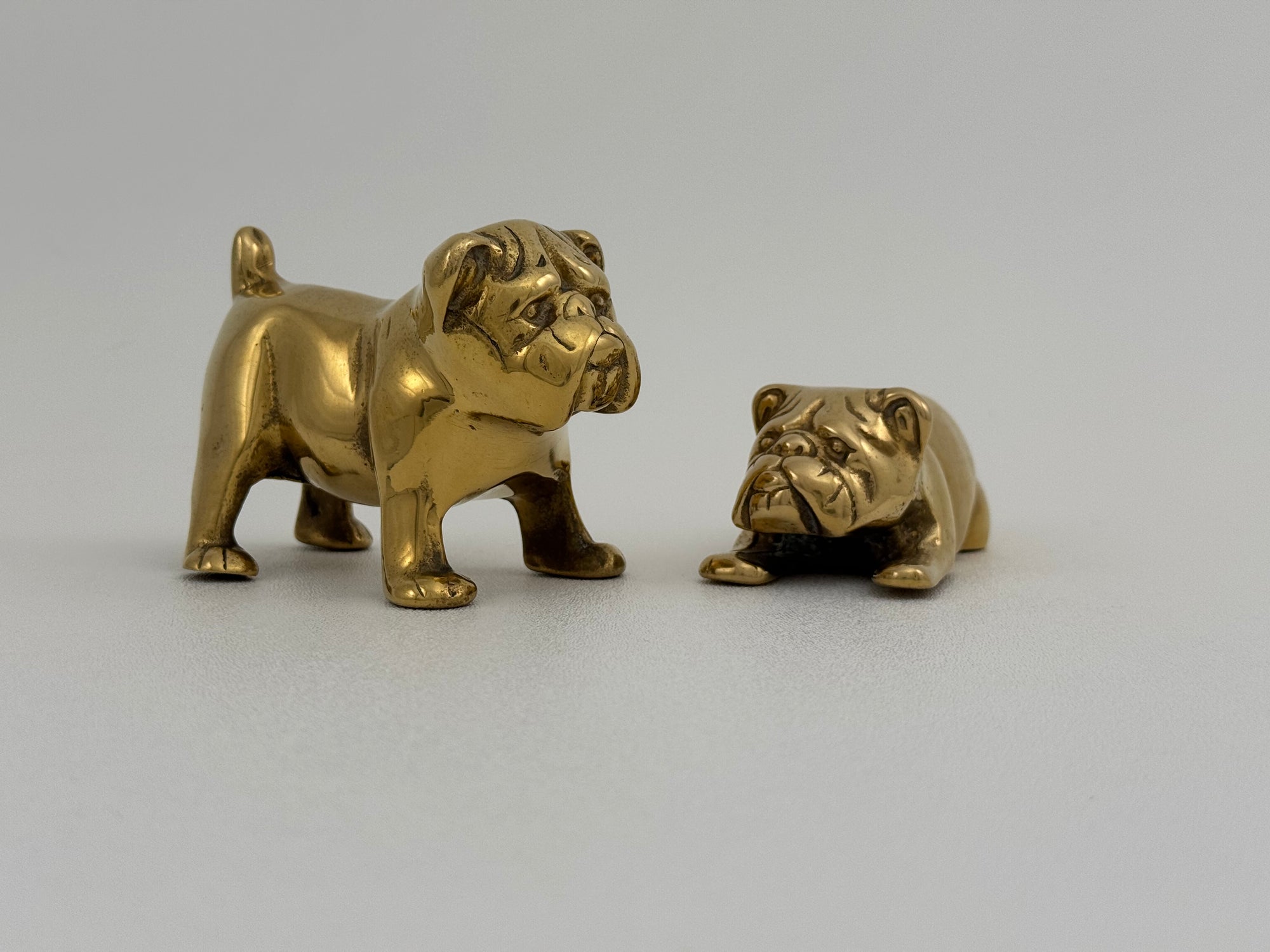 Vintage Brass Bulldogs-A Pair