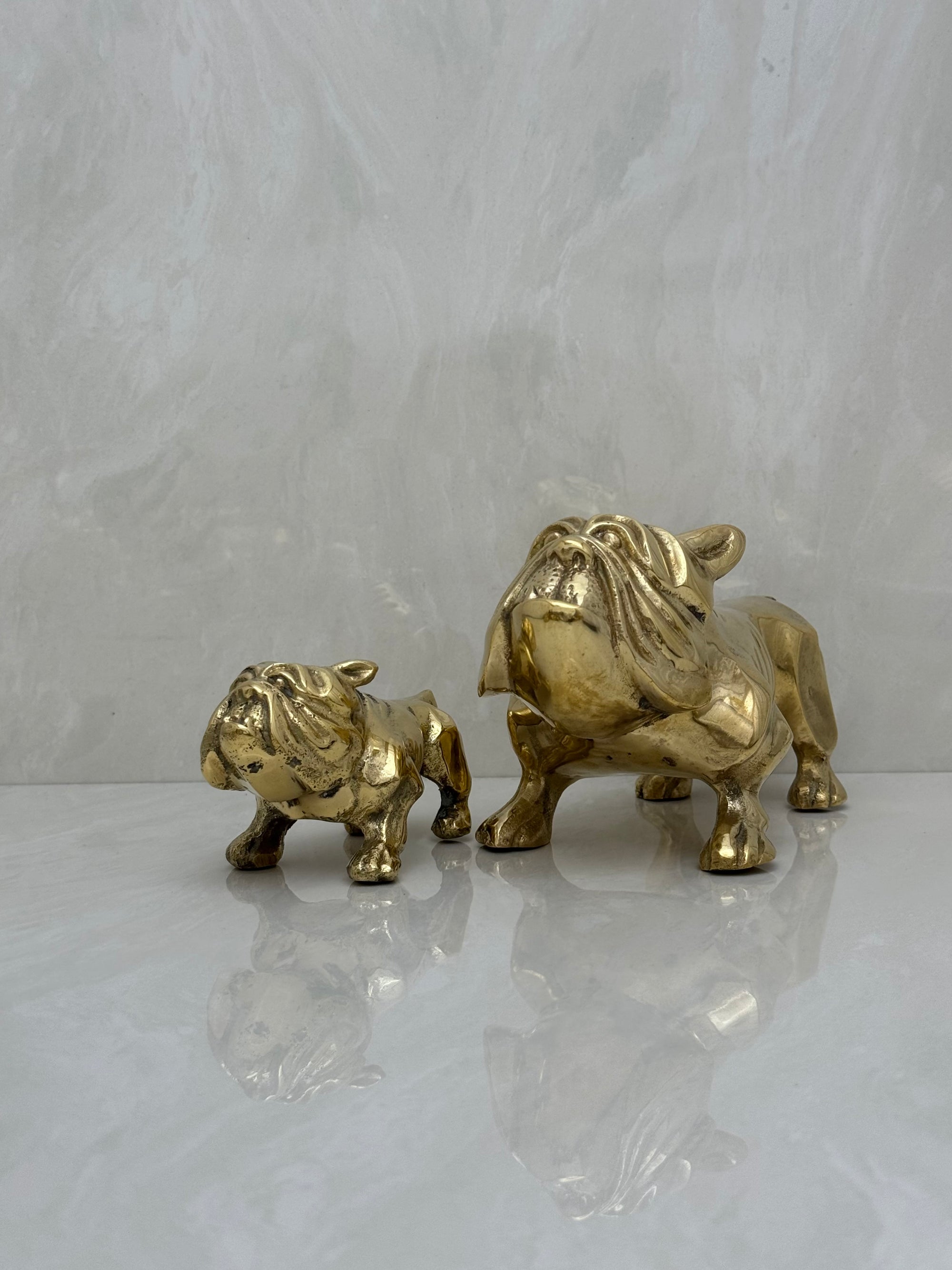 Pair of Vintage Brass Bulldogs - A Tribute to Fatherhood and Friendship