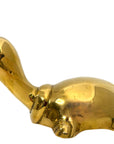 Vintage Brass Turtle Figurine | Long-Necked Mid-Century Modern Animal Sculpture