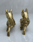 Vintage Brass Foxes- A Pair