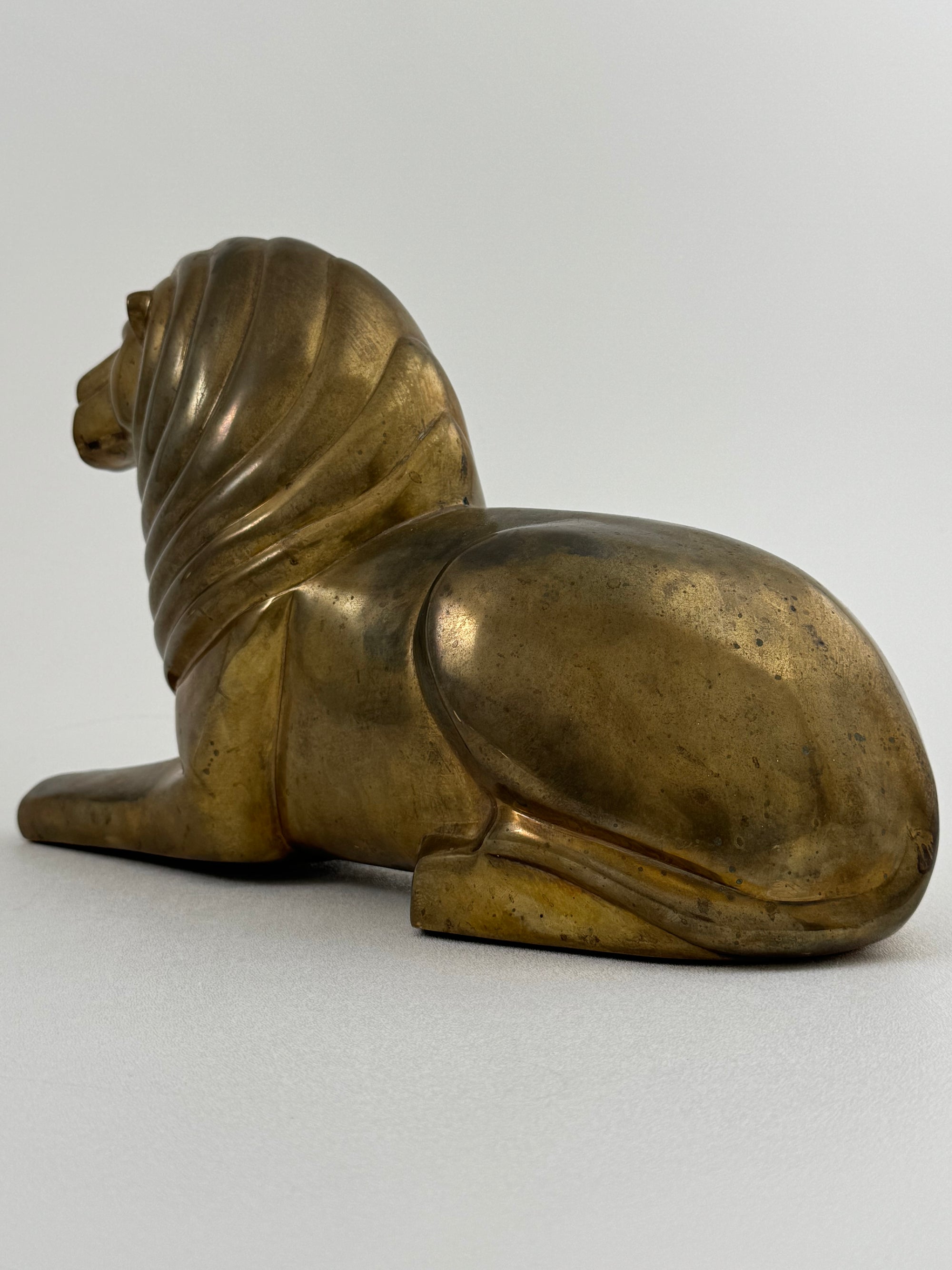 Vintage Brass Lion Sculpture – 1983 Dara International